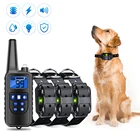 Электрический ошейник для дрессировки собак, 800 м, водонепроницаемый, перезаряжаемый, дистанционное управление, все размеры, удар током, вибрация, звук, скидка 30%