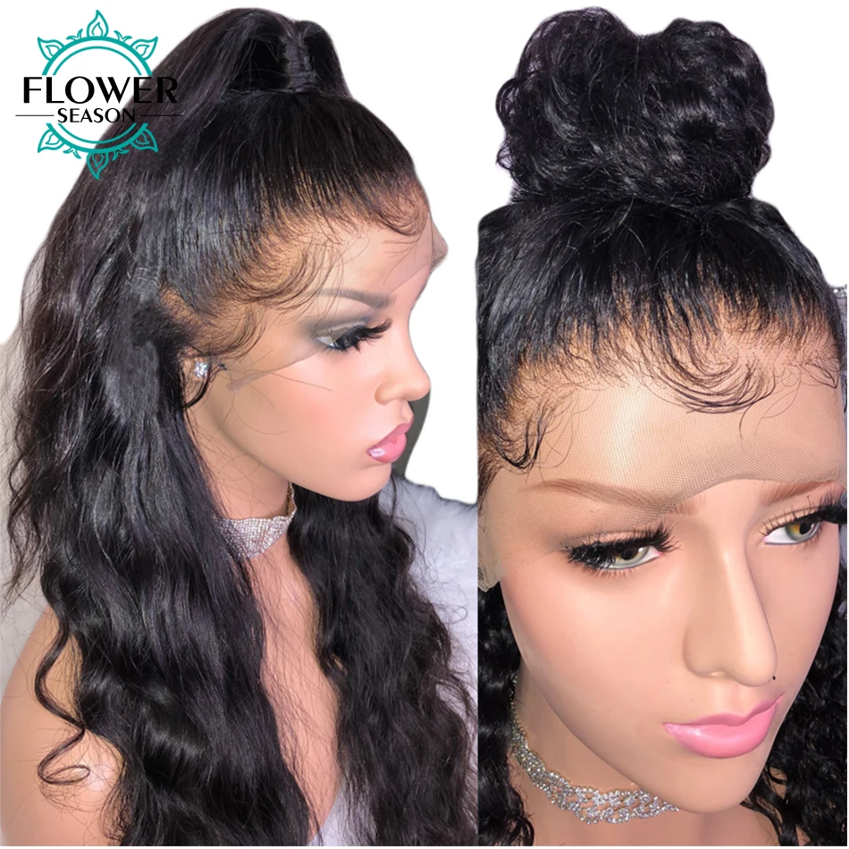 

Full Lace Human Hair Wig HD Lace Body Wave Human Hair Wigs Glueless Hand Tied Full Lace Wig Preplucked for Women 150Density