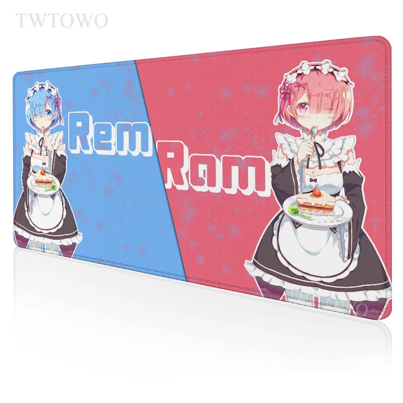 

Игровой коврик для мыши с аниме девушкой Re Zero, большой коврик для мыши XL HD под заказ, настольные коврики XXL, Противоскользящий коврик, мягкий ...