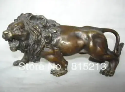 

Collectible bronze lion statue
