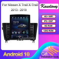 kaudiony tesla style android 10 0 car radio for nissan x trail 3 t32 qashqai j11 auto gps navigation car dvd player 4g 2013 2019
