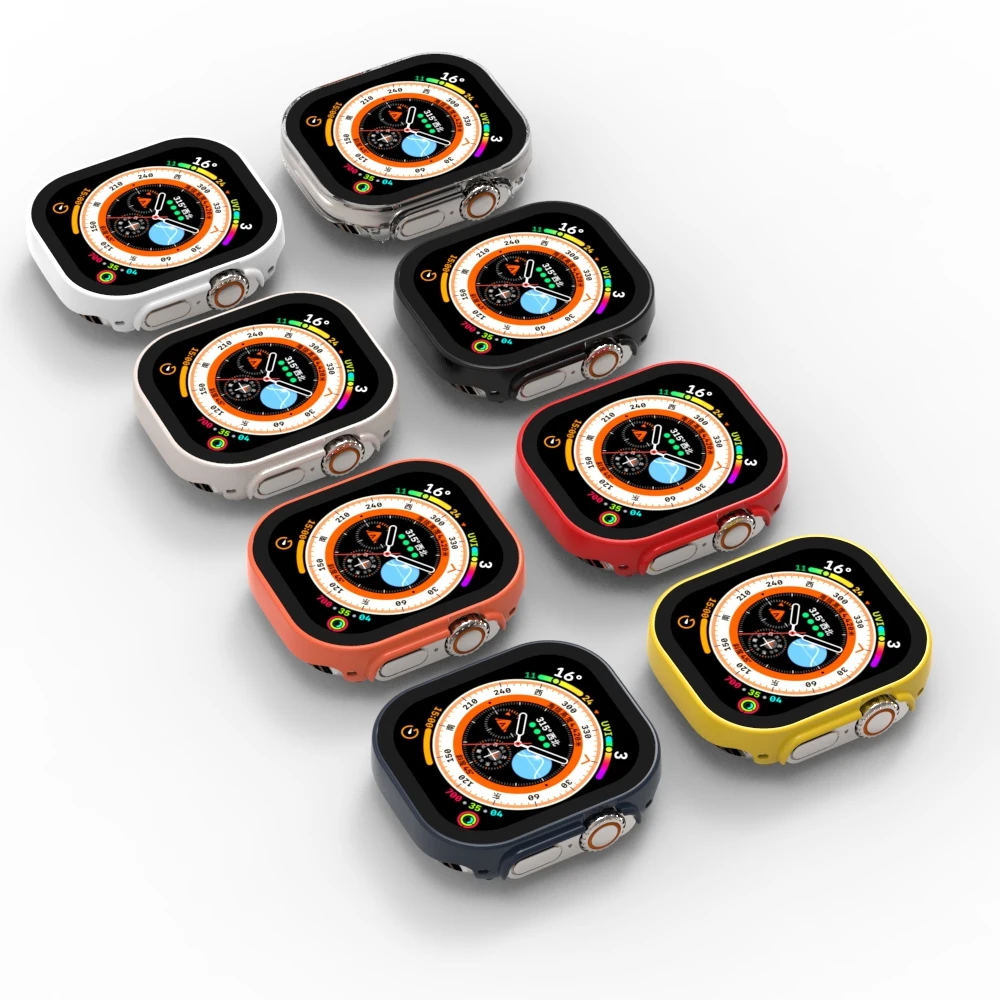 Case+Glass Protection Apple Watch Case Series Tempered glass Bumper for iWatch Protector Ultra 49mm Cover