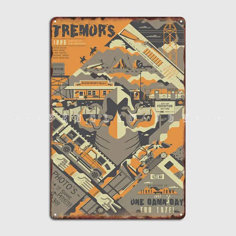 

Tremors Vintage Poster Metal Plaque Wall Mural Party Customize Wall Plaque Tin Sign Poster