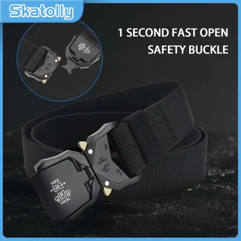 

Men's Belt Army Military Outdoor Hunting Tactical Multi Function Combat Survival High Quality Marine Corp Canvas Nylon Waistband