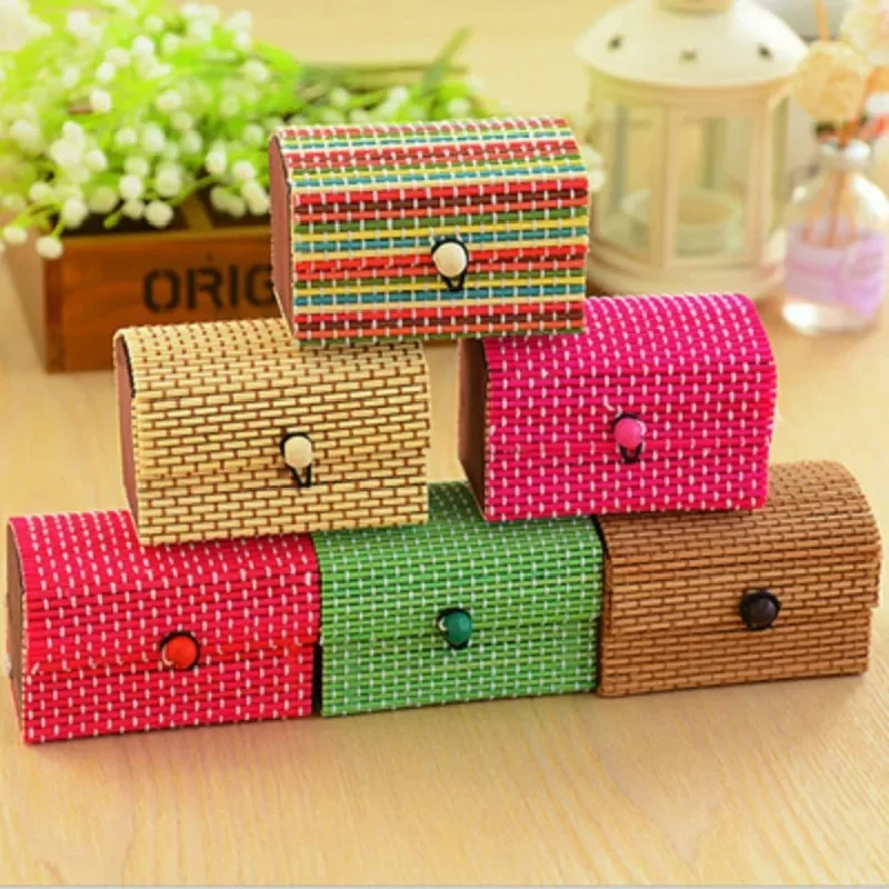 

Fashion Ring Necklace Earrings Bamboo Wooden Jewelry Storage Boxes Cosmetic Hot Selling Storage Container