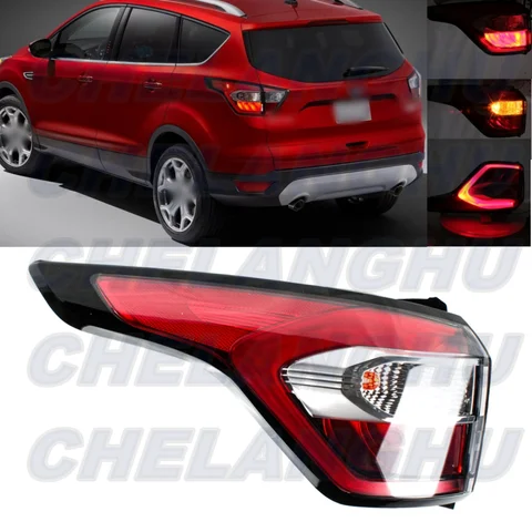 Для Ford Escape Kuga 2017 2018 2019 левый внешний задний фонарь заднего тормоза с лампочками автомобильные аксессуары