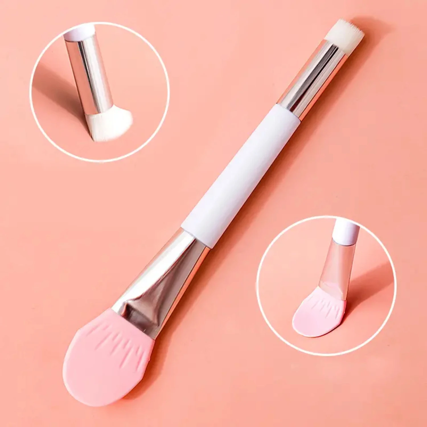 Мягкая двуглавая кисть для маски из силикагеля лица домашних грязевых масок —