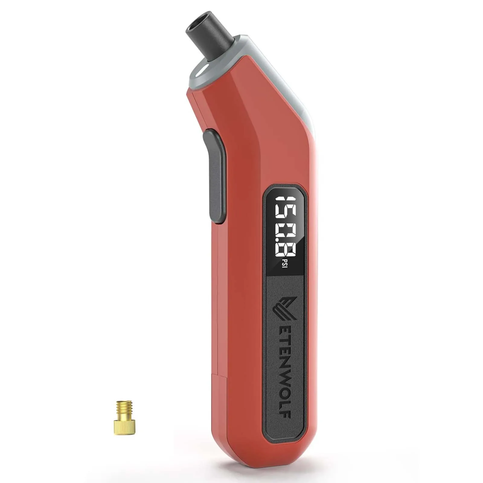 

ETENWOLF T300 Plus Манометр для шин 200 фунтов на квадратный дюйм Яркий светодиодный дисплей Цифровой манометр для измерения давления в шинах с адаптером клапана Presta