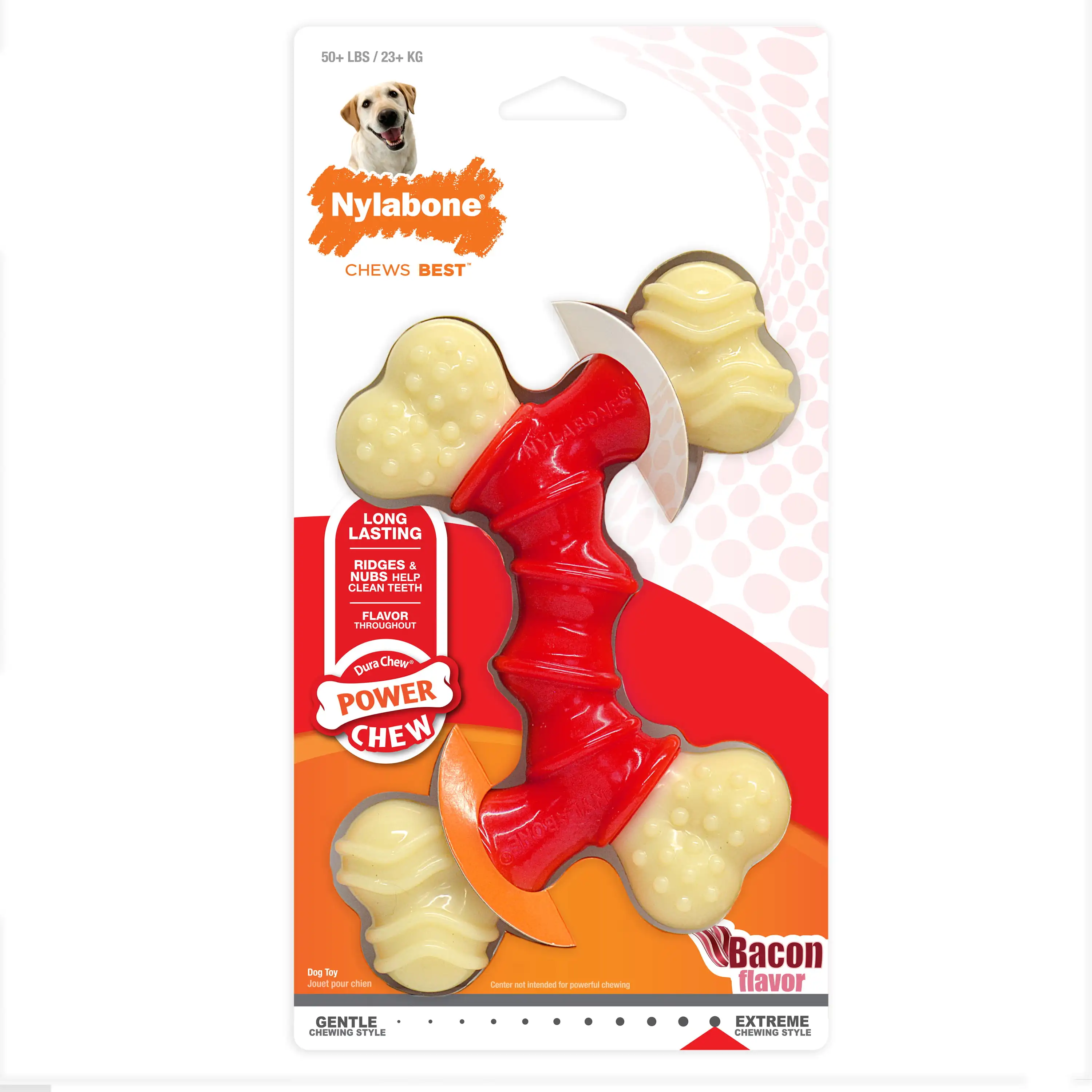 

Жевательная игрушка для жевания бекона с двойной косточкой, X-Large