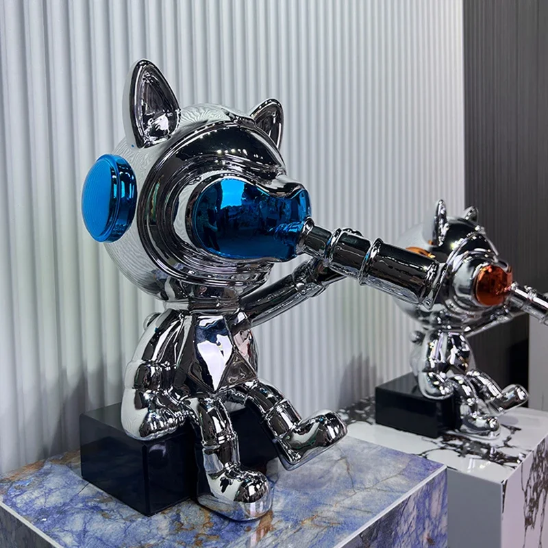 Космический кот статуэтка астронавта украшение для гостиной кабинета спальни