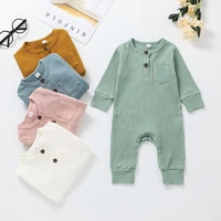 newborn baby overalls boys girls playsuit o neck cotton long sleeve baby jumpsuit newborn infant baby autumn clothes