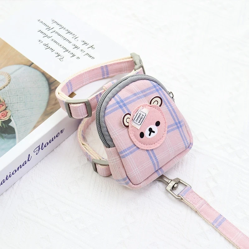 

Pet Dog Vest Harness Leash Backpack 3pcs Sets Adjustment Breathabl Fashion Leashes Suit for Teddy Bichon Pomeranian Small Pets