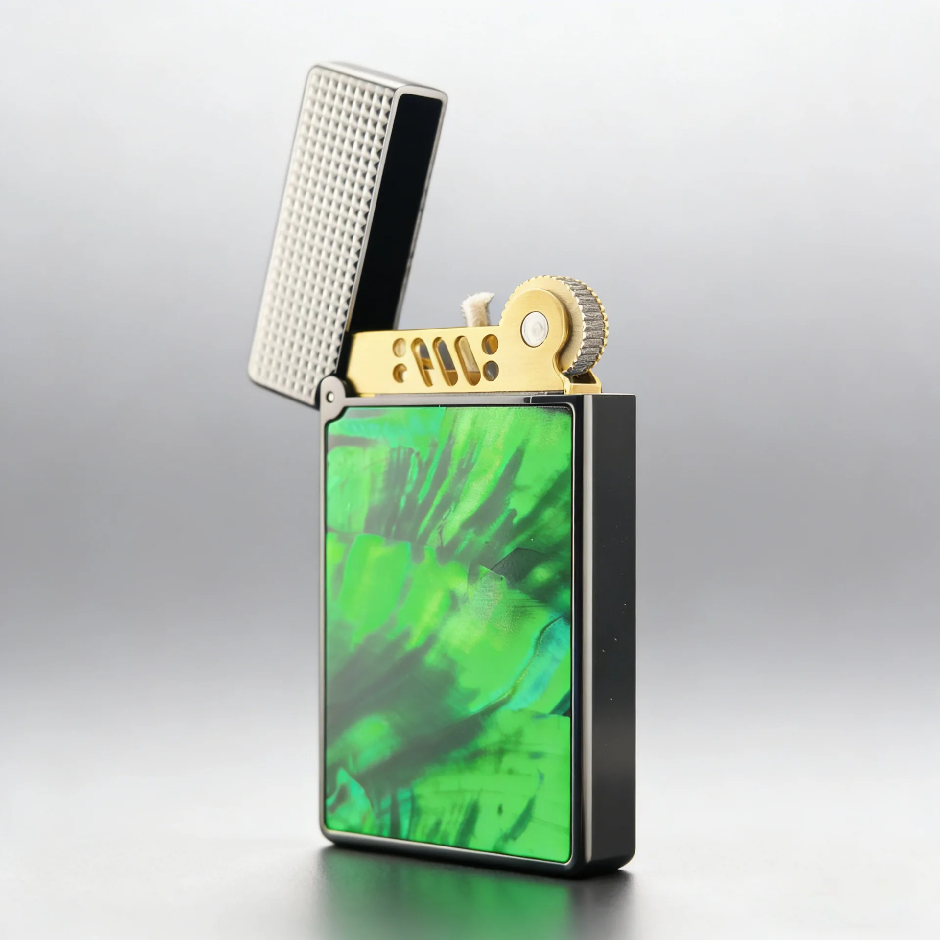 Фото Зажигалка ZORRO 799 Steel Sound Lighter Black Ice Paris Stud Grooved Kerosine, креативная зажигалка с цветным корпусом для самостоятельной индивидуализации, элитный подарок №2