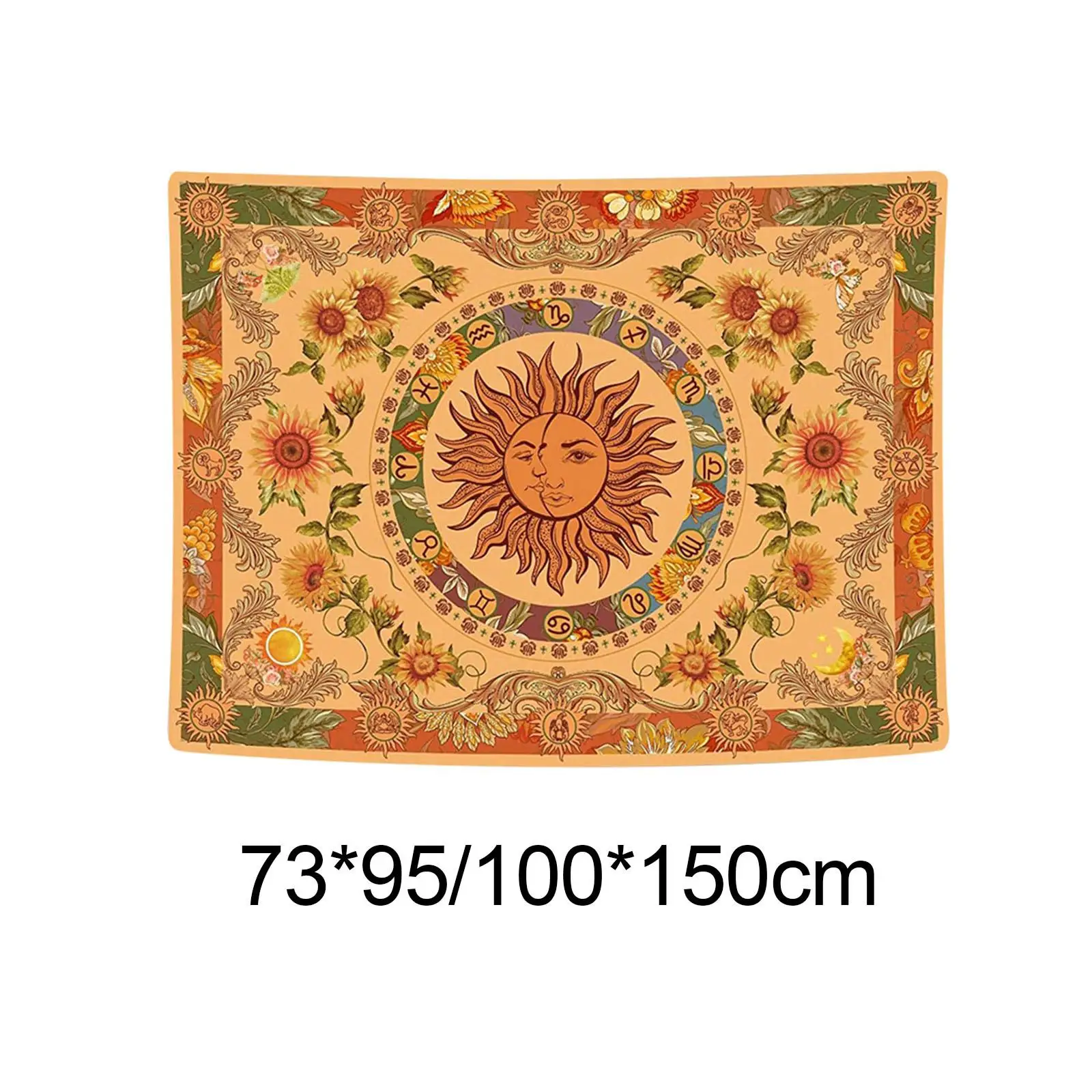 

Wall Hanging Tapestries Living Room Bedroom Window Sun and Moon Tapestry