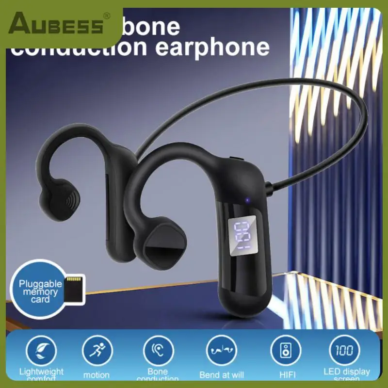 

Not In-ear Music Earphone Support Tf Card Waterproof Wireless Headphone 5.0 With Digital Power Display Tws Earbuds Akz-g1