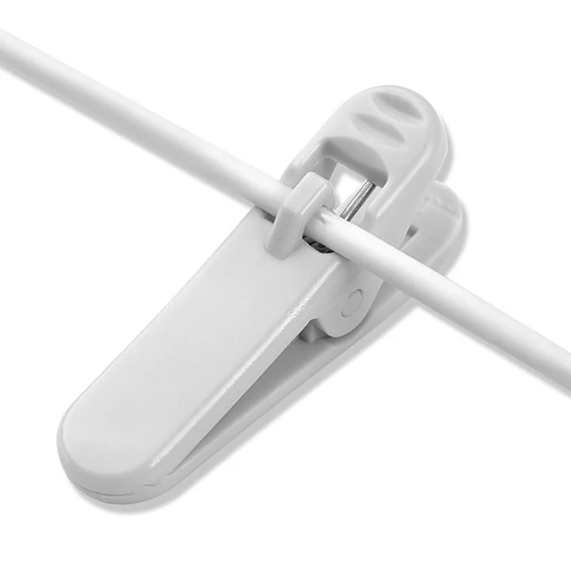 Зажим-фиксатор для кабеля наушников черный и белый 10 шт.