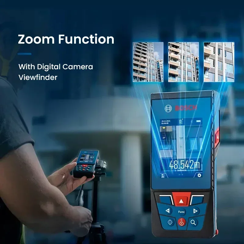 Лазерный измеритель расстояния BOSCH GLM 100-25 C со встроенной камерой