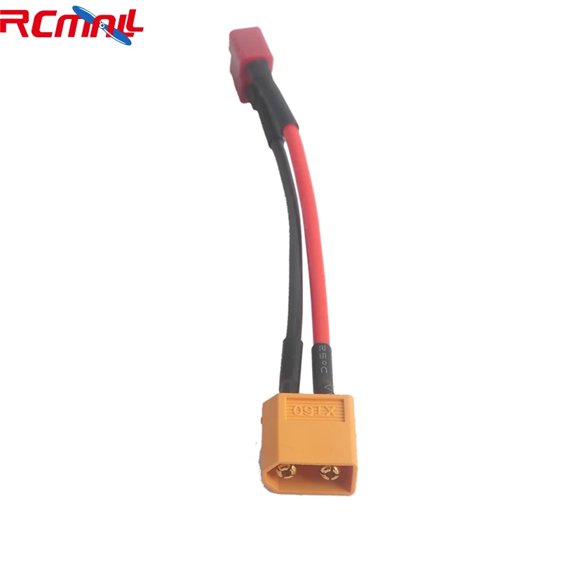 

RCmall XT60 Male Connector To T-Plug Female Connector Adapter With 14AWG Wire Cable For RC Drone Battery