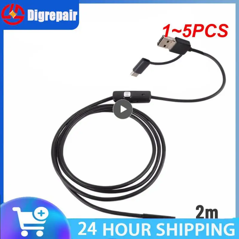 

1~5PCS 5.5mm Lens Waterproof Android Endoscope Camera 1m 2m 3.5m 5m 10m Hard Soft Flexible Wire USB Surveillance Endoscope