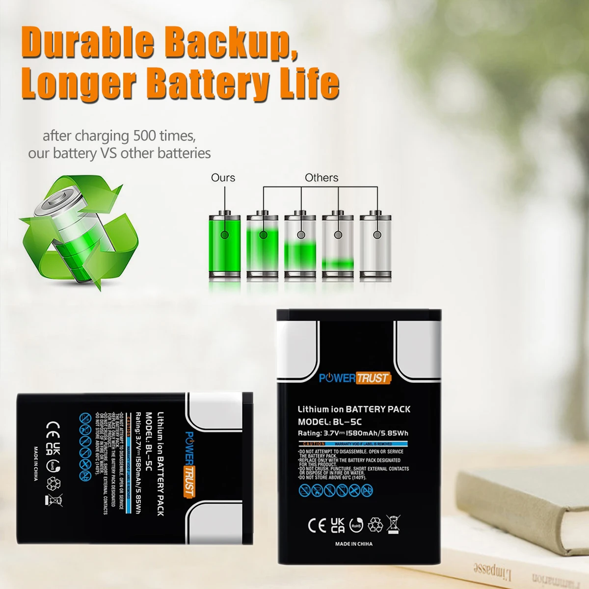 Аккумулятор 3 7 V 1580mAh BL-5C BL5C