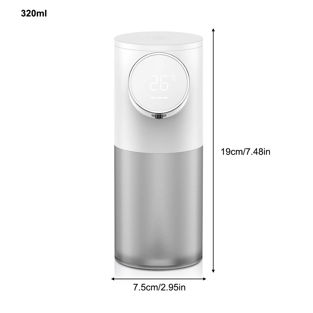 

Automatic Foam Dispenser Wall Mount Touchless Hand Foamer Type-C Rechargeable Kitchen Foaming Pump Machine Dark Blue