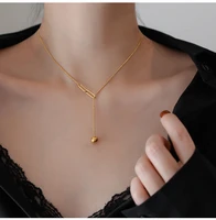 fashion simple small ball pendant necklace for women girl beads chain choker necklace jewelry gift