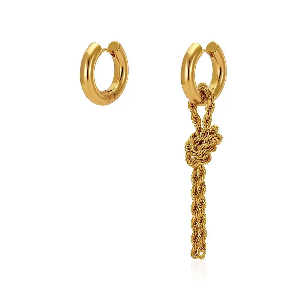 

European And American Fashion Unique Design Exaggerated Asymmetric Chain Pendant Earrings Women Jewelry Gifts