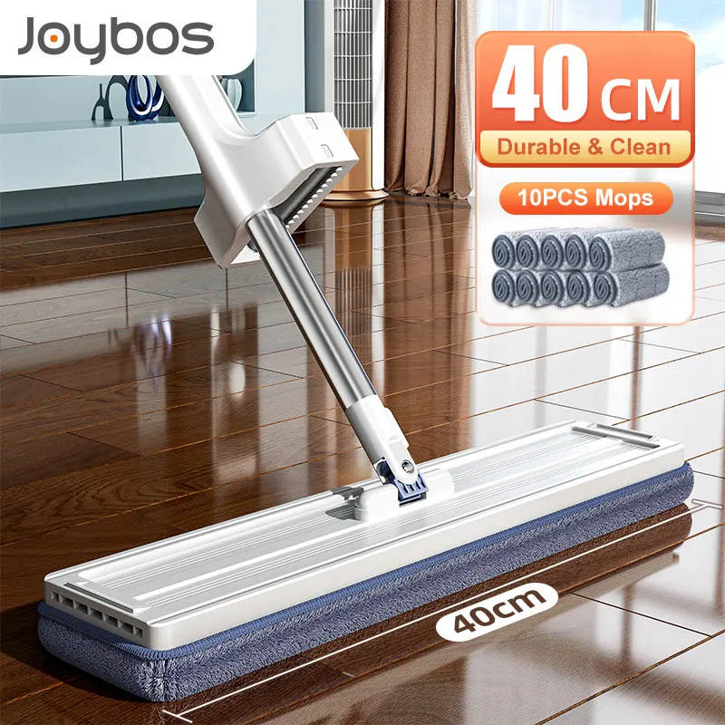 

2023 JOYBOS Free Hand Washing Lazy Mop Self-wring Squeeze Household Automatic Dehydration Telescopic Flat Mops With Microfiber