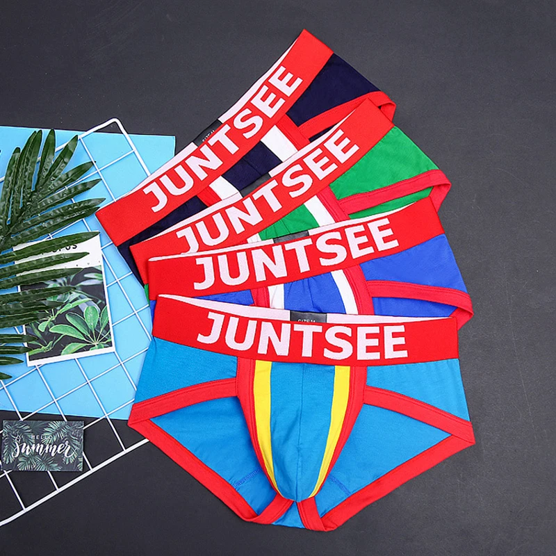 FK Cotton Sexy Man's Underwear Briefs Underpants Elasticity Breathable Men's Bikini Gay Panties Male Shorts Calzoncillos 3PCS