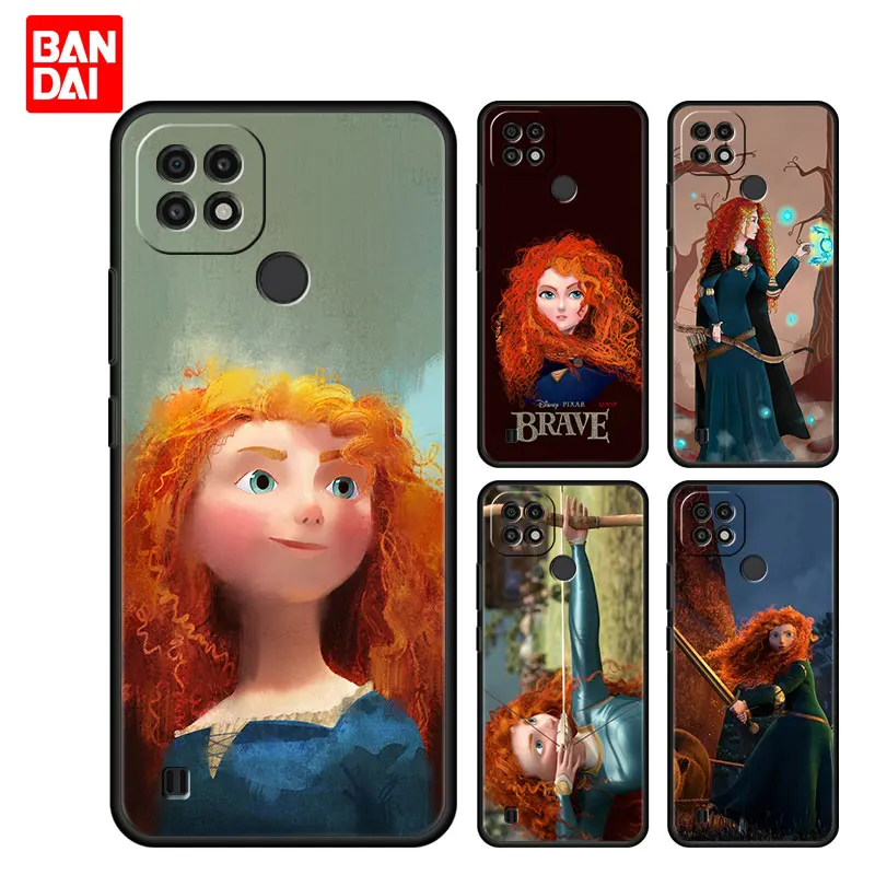 

Cover Case for Realme Ｃ21 C21Y C25 C25s C15 C11 C3 C20 5 6 7i 8i 8 8Pro Narzo30A Shell Bag Soft Luxury Disney Merida Princess