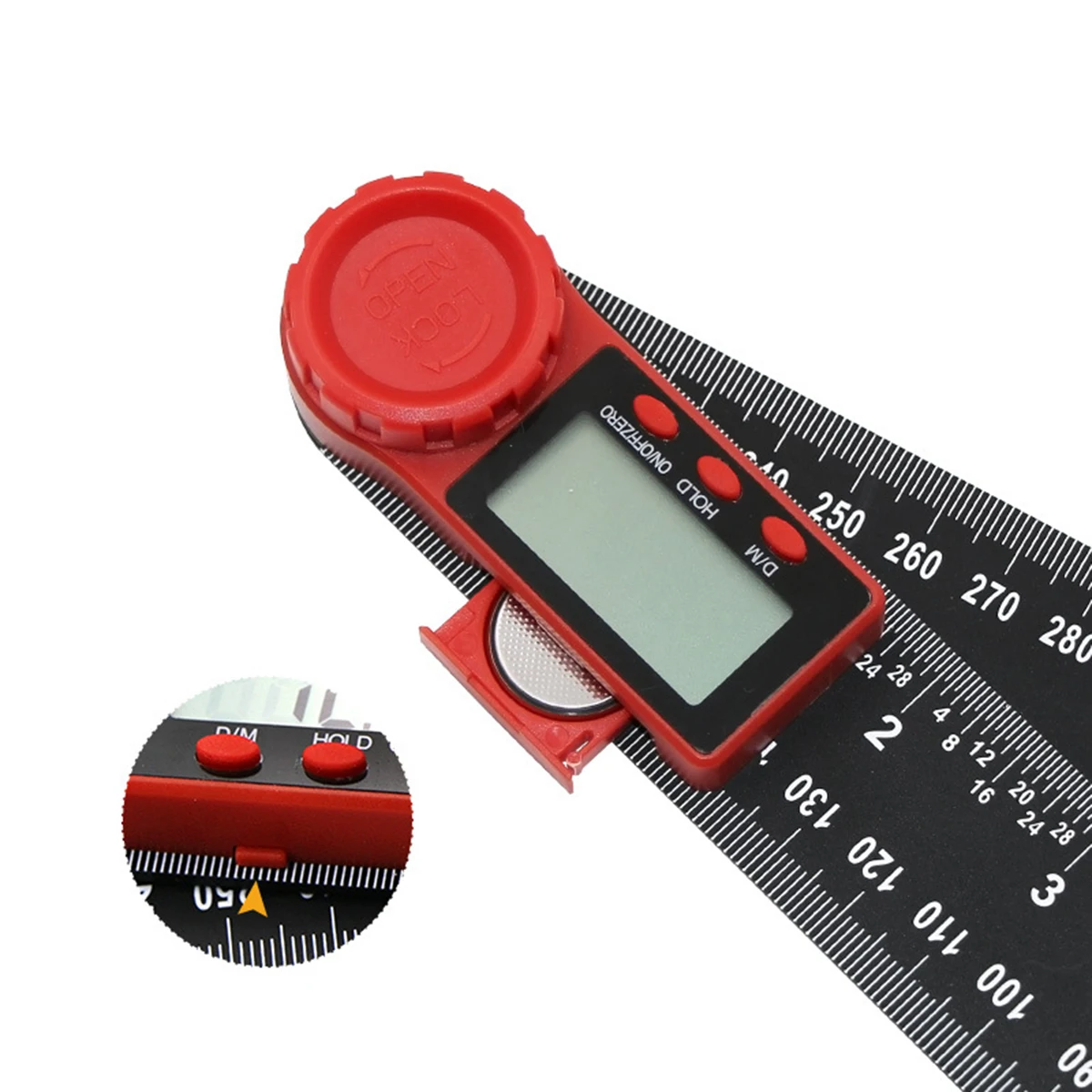 

2-in-1 Digital Angle Finder Ruler Protractor Angle Gauge with Locking Function 2-in-1 Digital Angle Finder 2-in-1 Digital Angle
