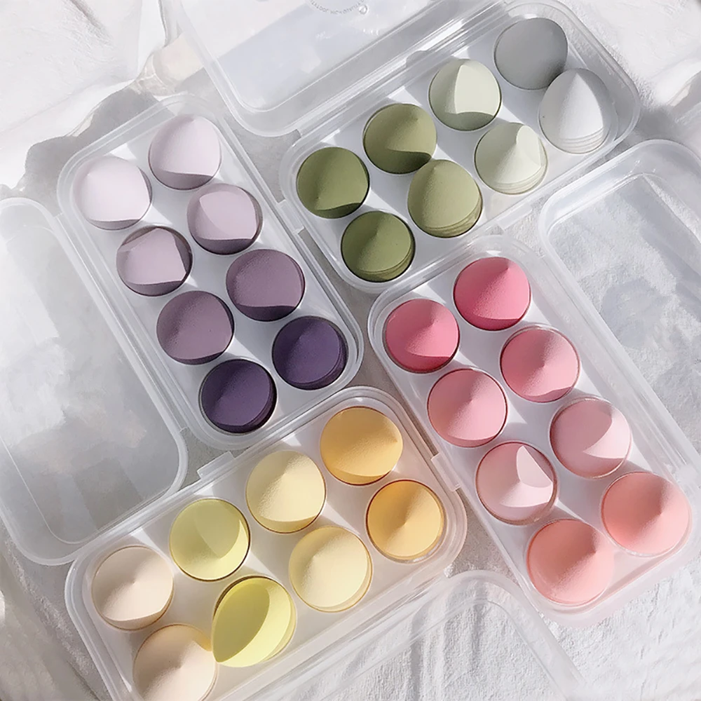 

8pcs Women Cosmetic Puff Makeup Sponge with Storage Box Makeup Blender Foundation Powder Sponge Beauty Tools Make Up Accessories