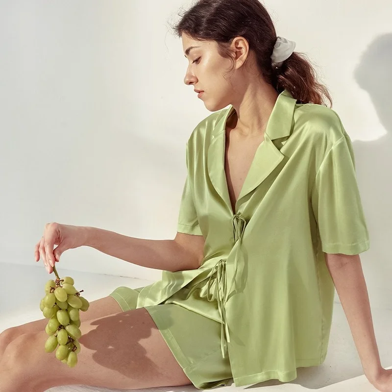 

X-BEAU Satin Pajamas Sleepwear WomenSet Sexy Nightwear Luxury Pajamas for Women Kawaii Pajamas Sleep Wear Pajamas forTeen Girls