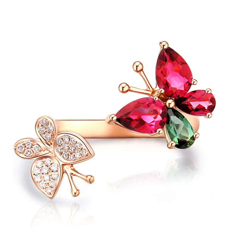 

Butterfly Ring Exquisite Inlaid Zircon Rings For Women Wedding Party Jewellry Bijoux Gifts New Opening Adjustable Rings