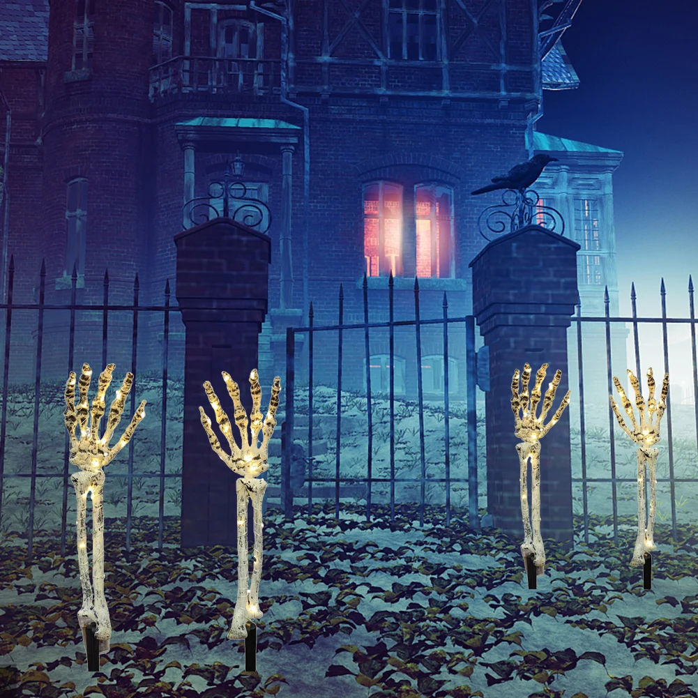 

Хэллоуин призрак ручная лампа фестиваль макет Prop Ghost Arm заземляющие огни Праздничная вечеринка Декор для дома сада загородный дом