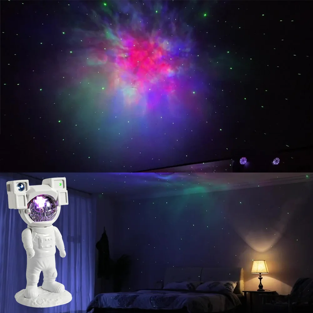 

Astronaut Bedroom Projection Nightlights Adjustable Head Angle Star Projector Galaxy Night Light Detachable Gifts for Christmas