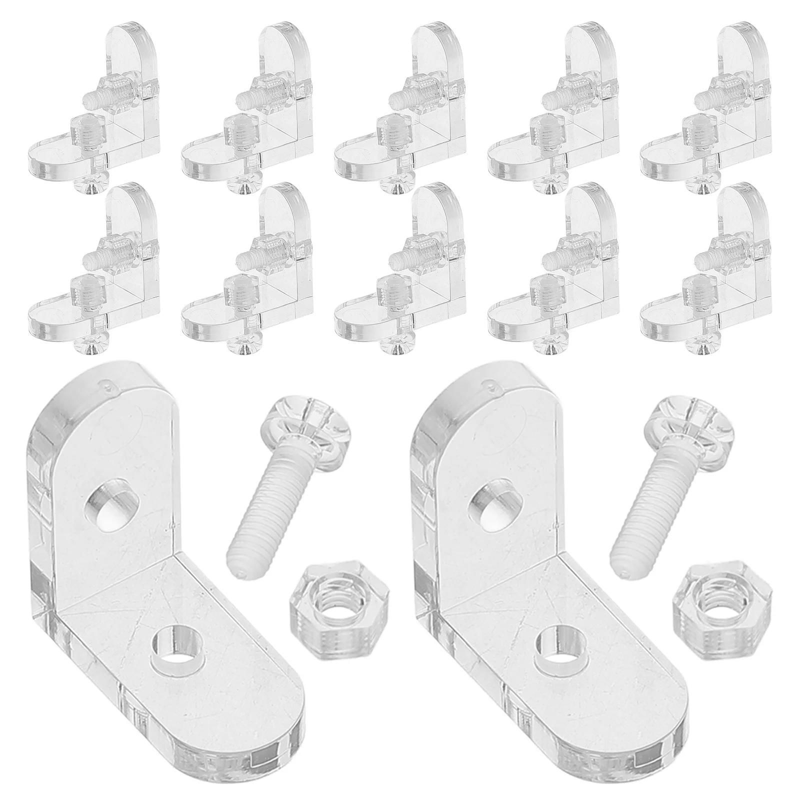 

20 шт., прозрачные угловые кронштейны для полки