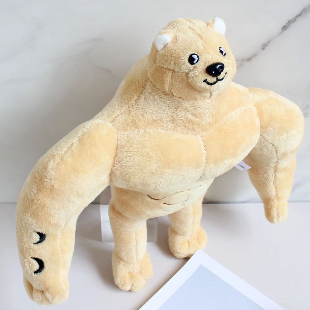 Backrooms Buff Doge Horror Game Toy Swole Doge Plush Toy Cartoon Character Doll Soft Stuffed Animal Toy For Girls Boys Gift 25cm