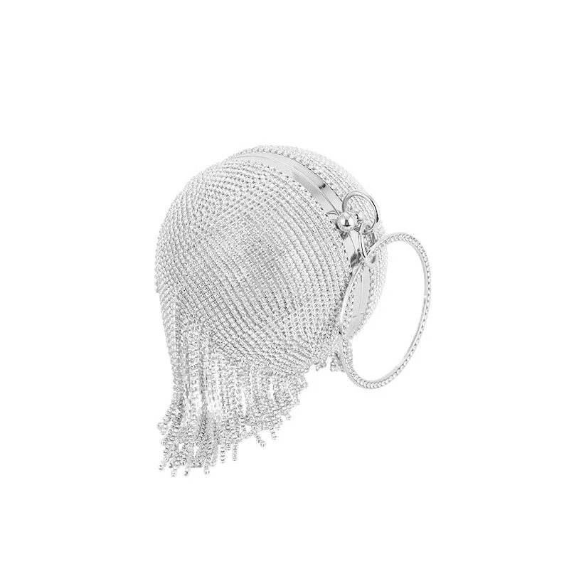 

12CM Ball Tassel Diamond bag comes in silver gold gun color ball bag fashion diamond bag