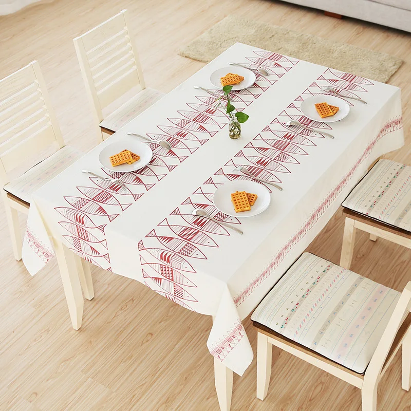 

Japanese Style Rolled Edge Dining Table Cloth Rectangular Fabric Tablecloth Hotel Home Tablecloth Long TableCover Nappe De Table