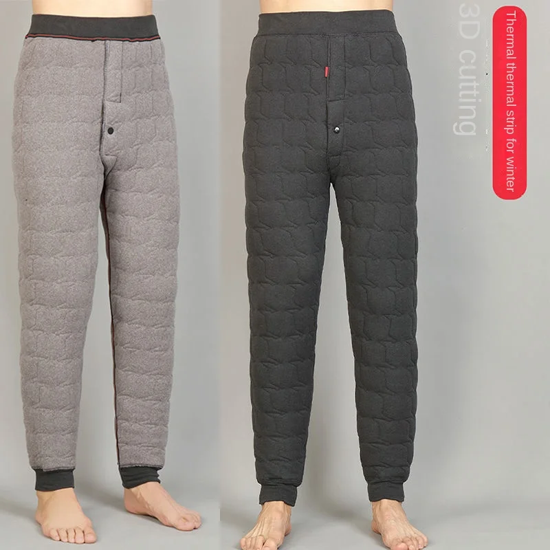 Мужские лыжные леггинсы из натурального шелка с высокой эластичностью