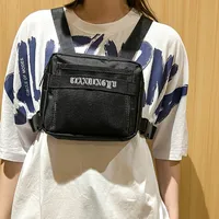 Fashion Tactical Chest Bag Summer New Woman Waist Pack Functional Bullet Hip Hop Vest Streetwear Bags Unisex Black Chest Rig Bag