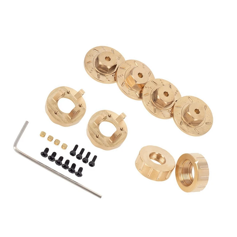 

8Pcs Brass Wheel 7Mm Hex Adapter Counterweight Steering Knuckle For Kyosho MINI-Z 4X4 1/18 1/24 RC Car Upgrades Parts