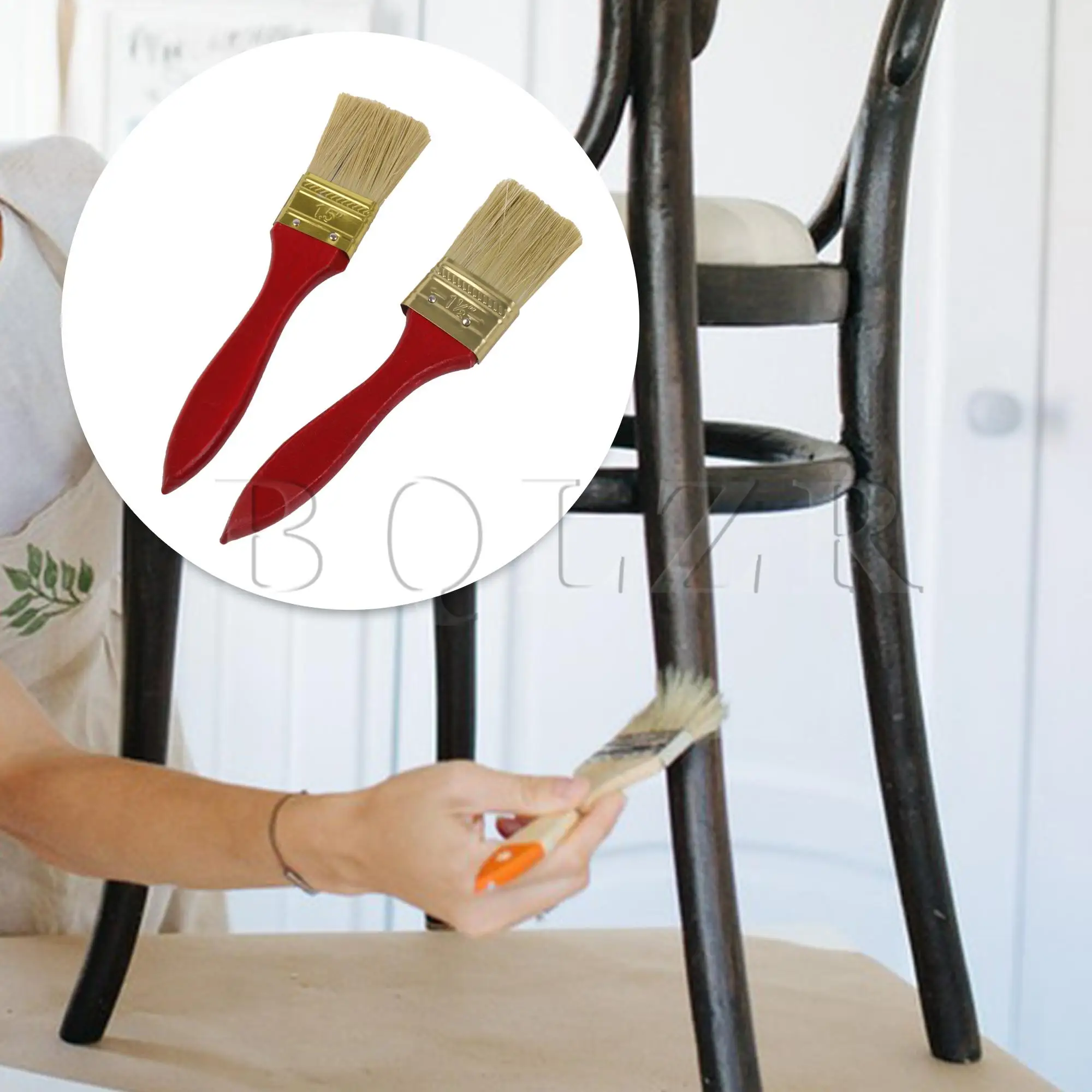 Кисть CNBTR для рисования 2 шт. с красной ручкой 1 5 дюйма |