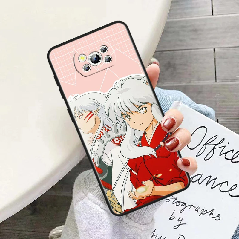 Красивый чехол для телефона из аниме Inuyasha Xiaomi Poco F2 F3 F4 F5 X2 X3 X4 X5 C40 C65 M3 M4 M5 M6 Pro GT NFC