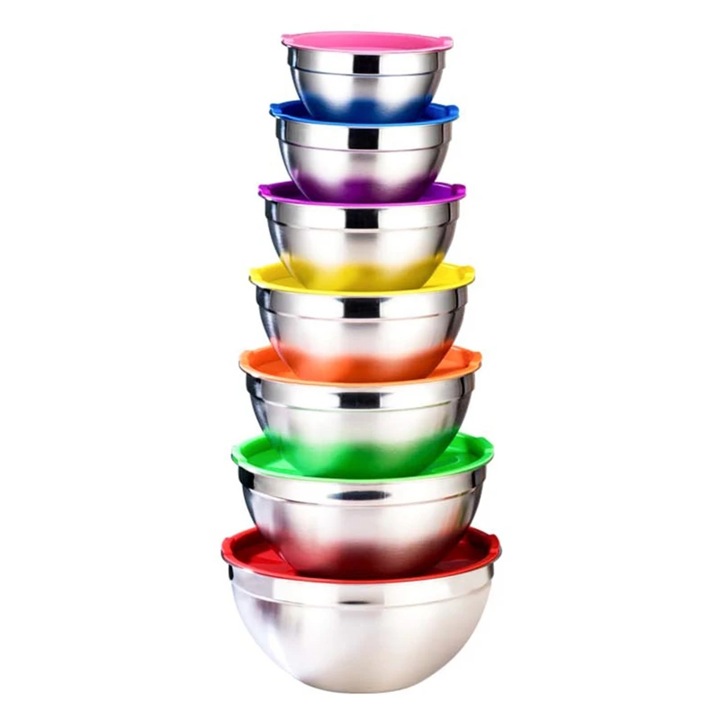 

5 шт., миксеры из нержавеющей стали с крышкой, 18-26 см