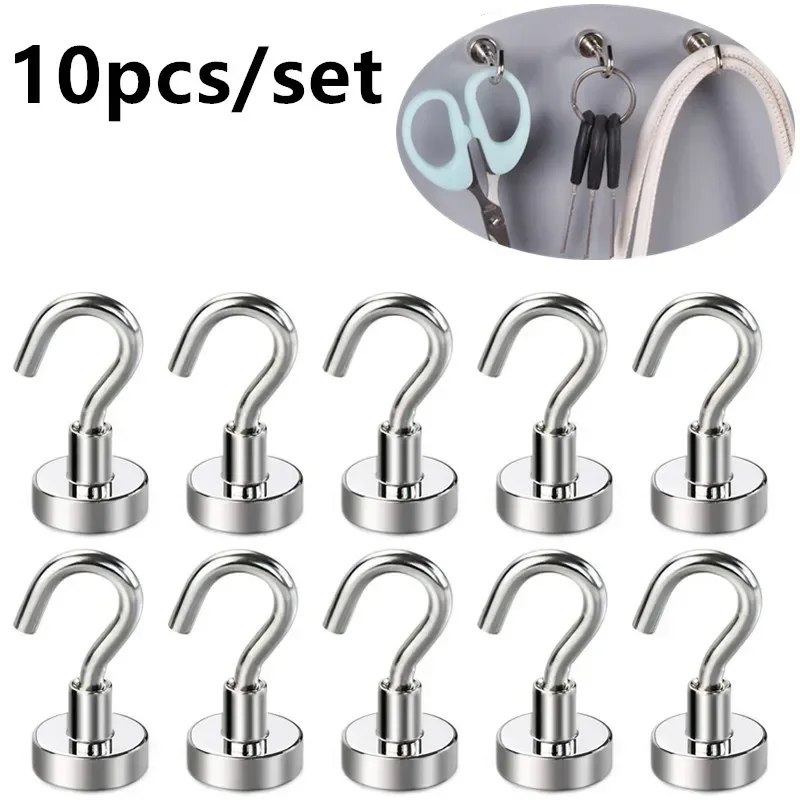 

10 шт., магнитные крючки-подшипники для хранения