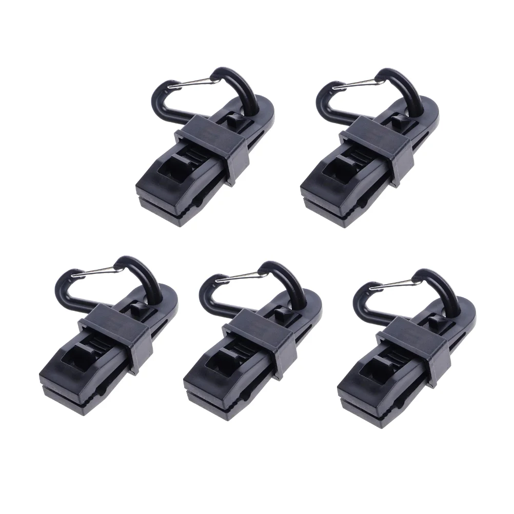 

5 Pcs Tents Clamps Multifunctional Awning Wind Rope Buckle Awnings Plastic Clips Tent Tightener with D Camperize accessories