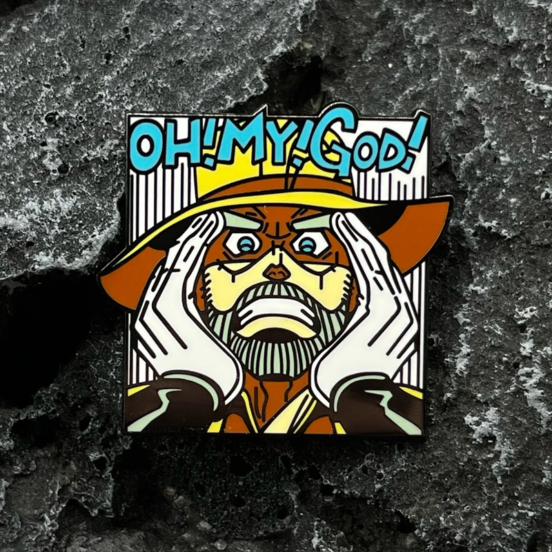 

Anime JoJo's Bizarre Adventure Joseph Joestar Cosplay Metal Badge Button Brooch Pin Medal Bag Decor Accessories Props Gifts