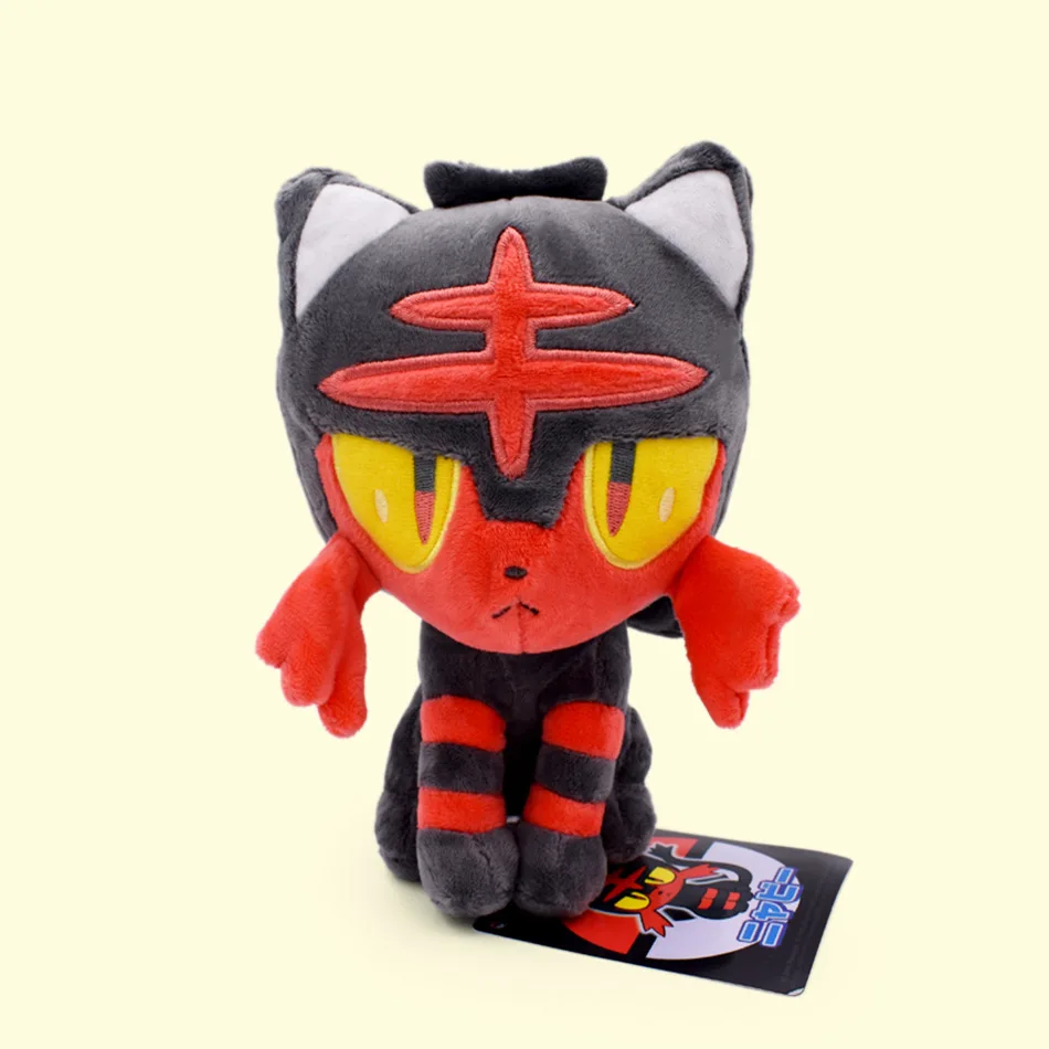 

Новинка, плюшевая игрушка Покемон Kawaii Litten, аниме милая кукла в виде огненного ребенка, украшение для комнаты, Рождественский подарок на день...